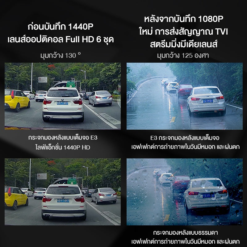 DDPAI Mola E3 1440P 2K Front and Rear Dash cam Car camera กล้องติดรถยนต์ กล้องมองหลัง 2 กล้องหน้าหลัง กล้องหลังติดรถยนต์