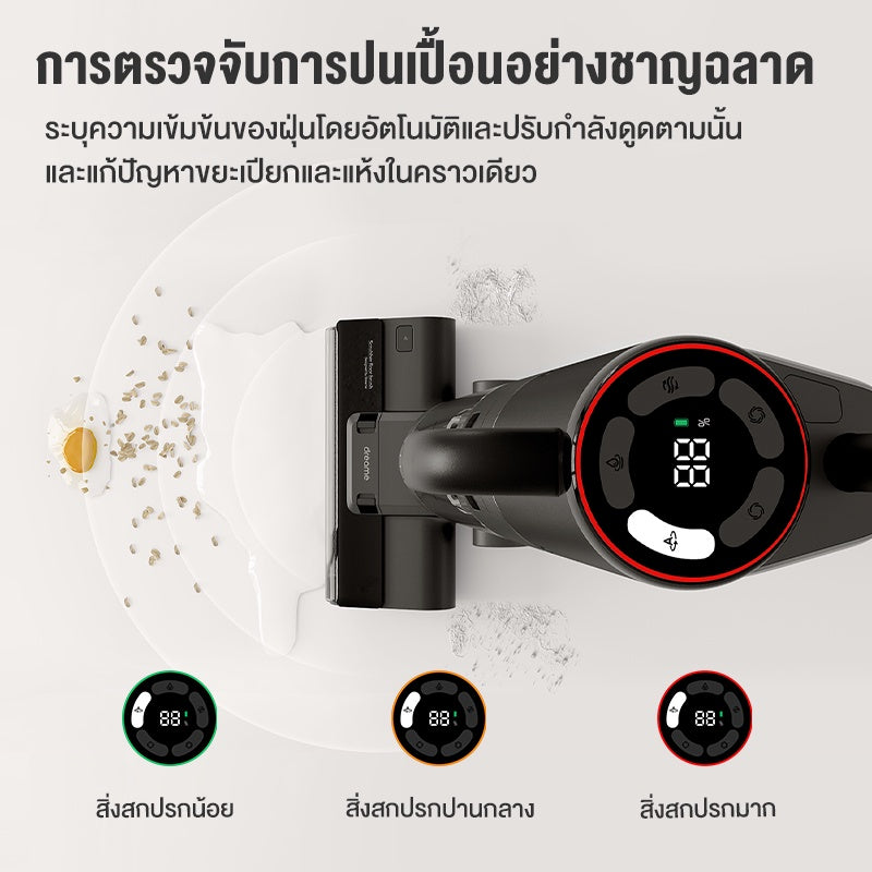 Dreame M12 เครื่องล้างพื้น 3in1 ดูดฝุ่น ไร้สาย ดูดน้ำ ขัดถู ถูพื้น ล้างพื้น ครบจบในเครื่องเดียว