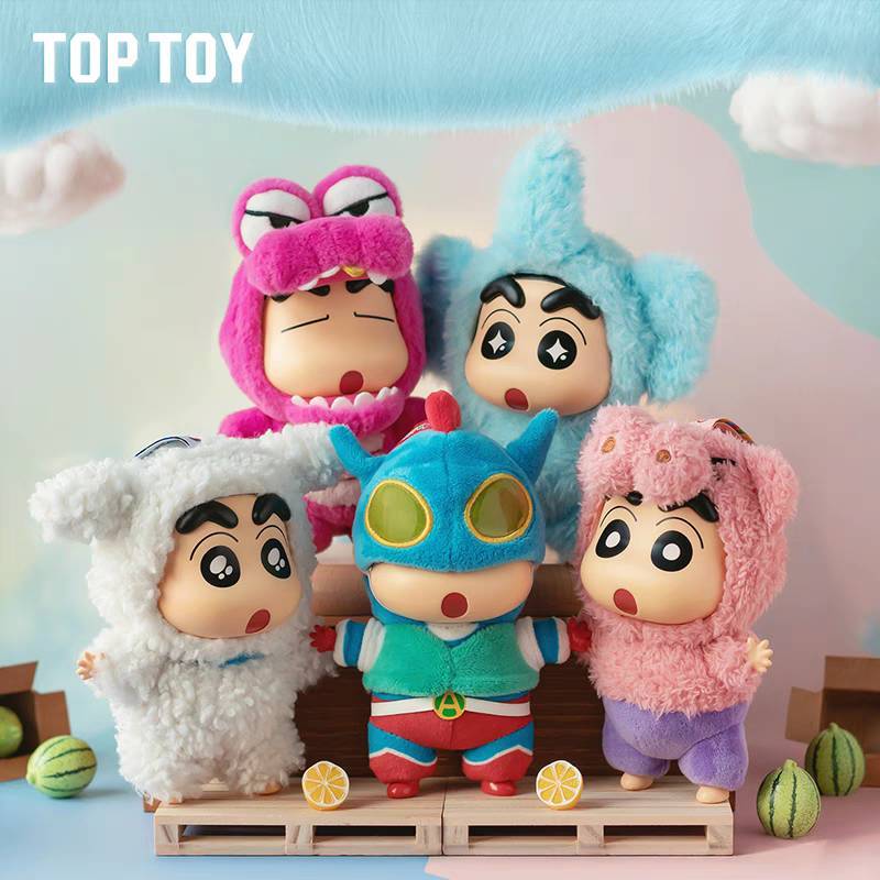 TOPTOY x CRAYON SHINCHAN Play Party Series Blind Box ของเล่นฟิกเกอร์ ของขวัญวันเกิด