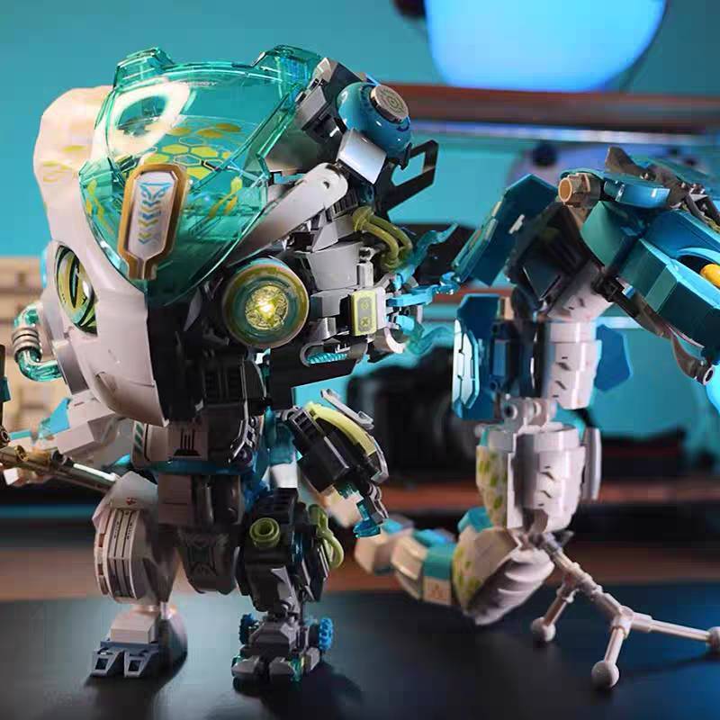 TOPTOY x Player Style Robot Creature-Cyan Serpent Building Blocks บล็อกตัวต่อ ของเล่น ของขวัญ