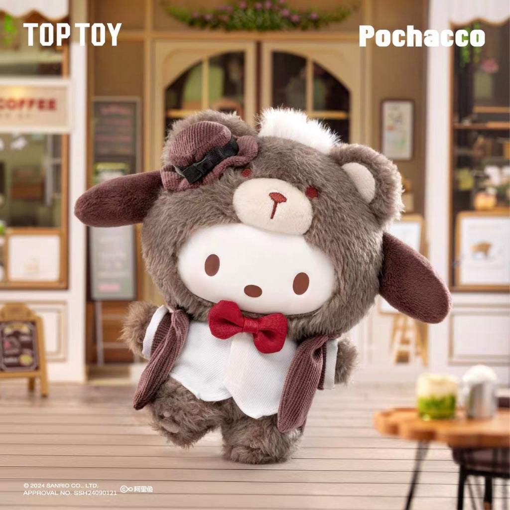 TOPTOY x Sanrio characters Afternoon Tea Vinyl Plush Blind Box ของเล่นฟิกเกอร์ ของขวัญ พวงกุญแจ