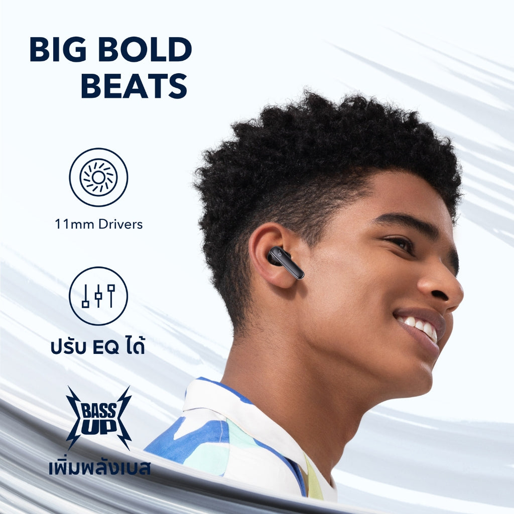 Soundcore by Anker Life P3 Wireless Bluetooth Earphone หูฟังบลูทูธ Noise Cancelling Earbuds,Bass Up, Game Mode 35H A3939