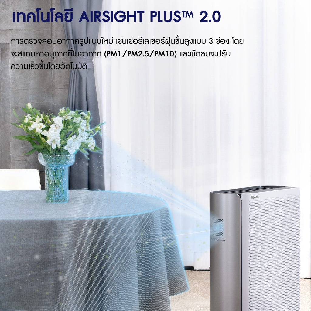 Levoit Everest Air Air Purifie กรองฝุ่น PM2.5 กรองอากาศ เครื่องฟอกอากาศ ศอัจฉริยะ แผ่กรองอากาศ HEPA 3 ขั้นตอน