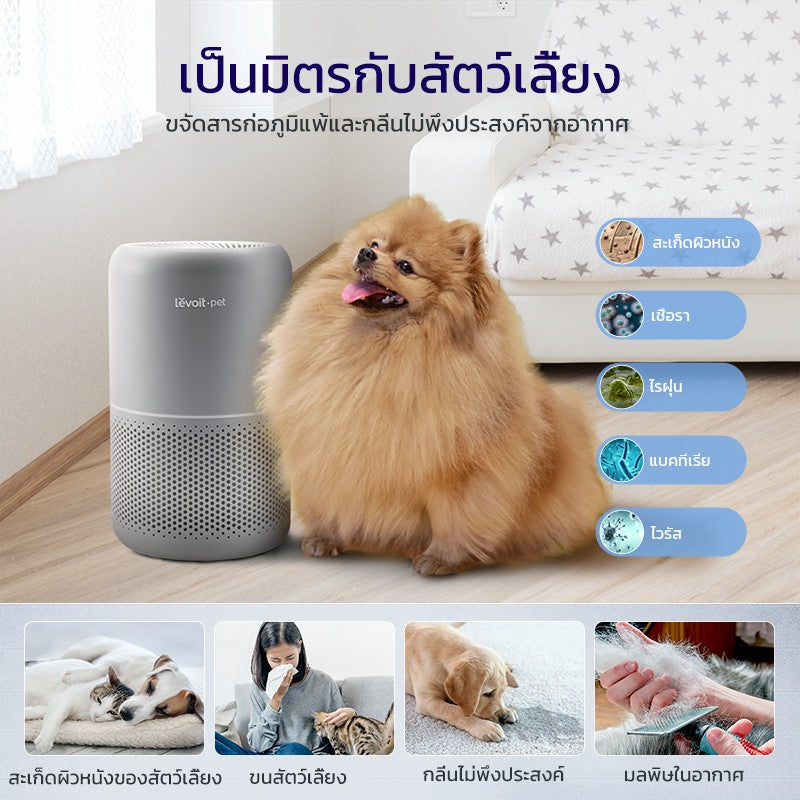 Levoit Core P350 Pet Air Purifier กรองฝุ่น PM2.5 เครื่องฟอกอากาศ จอสัมผัส สัตว์เลี้ยง กำจัดกลิ่น