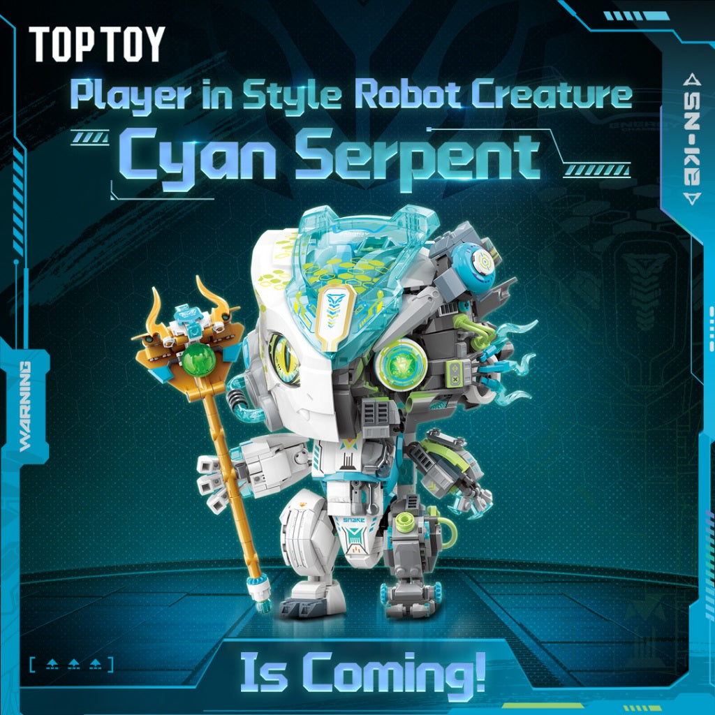 TOPTOY x Player Style Robot Creature-Cyan Serpent Building Blocks บล็อกตัวต่อ ของเล่น ของขวัญ