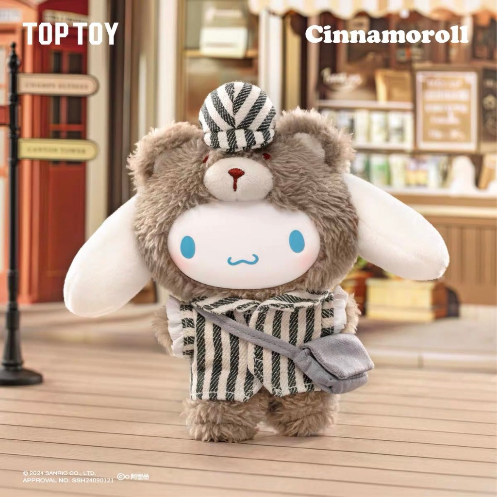 TOPTOY x Sanrio characters Afternoon Tea Vinyl Plush Blind Box ของเล่นฟิกเกอร์ ของขวัญ พวงกุญแจ