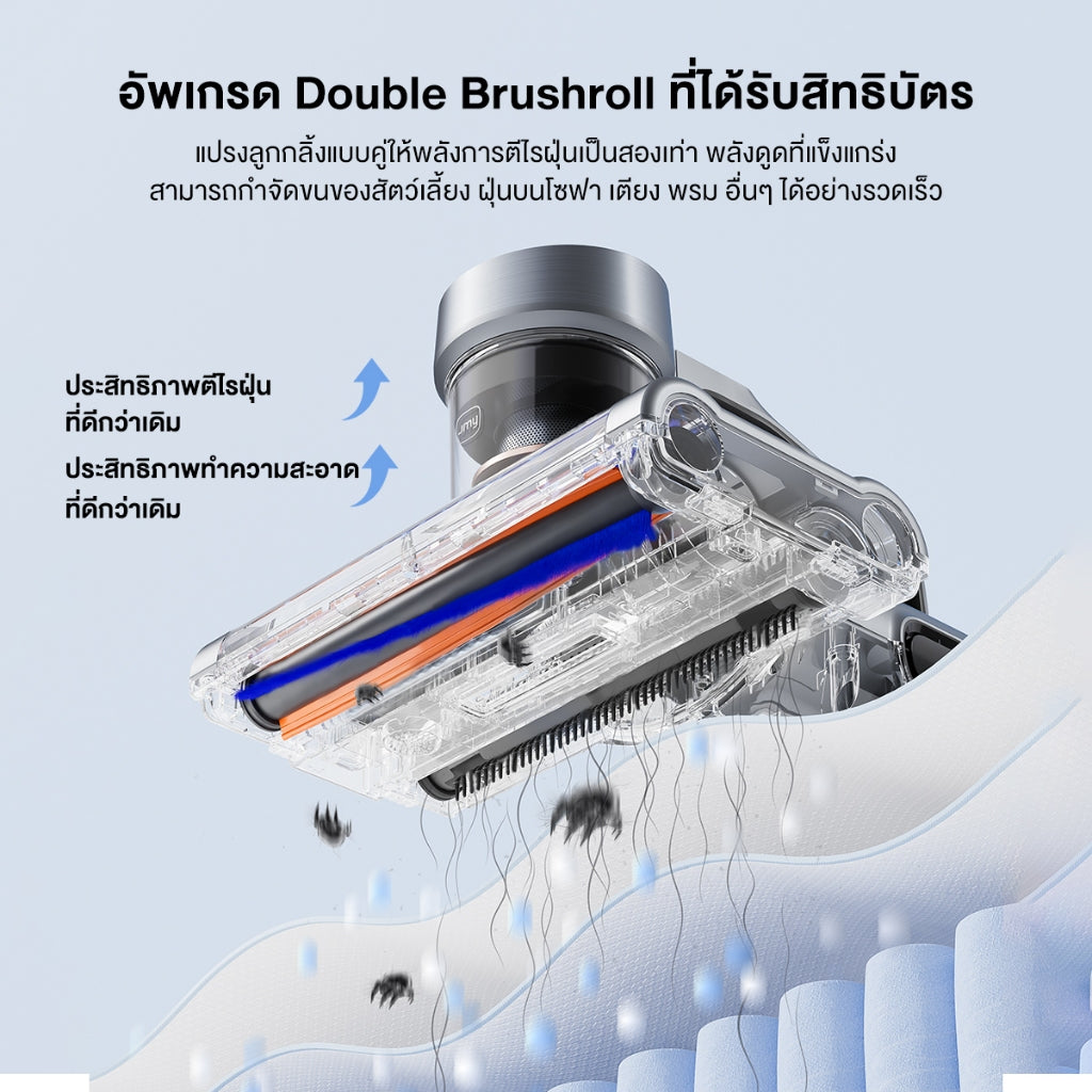 JIMMY BX7 Double Brushroll Anti-mite Vacuum Cleaner เครื่องดูดไรฝุ่น / แปรงม้วนคู่ / ออกแบบมาสำหรับบ้านที่มีสัตว์เลี้ยง