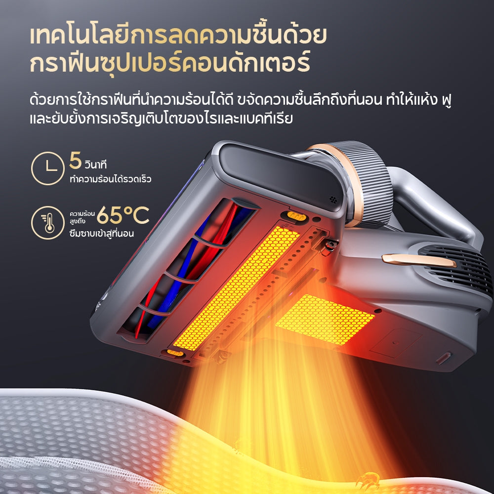 JIMMY BX7 Pro Max Dust Mites Vacuum Cleaner 16KPa เครื่องดูดไรฝุ่น การให้ความร้อนด้วยกราไฟต์ อุณหภูมิสูงสุดถึง 65°C