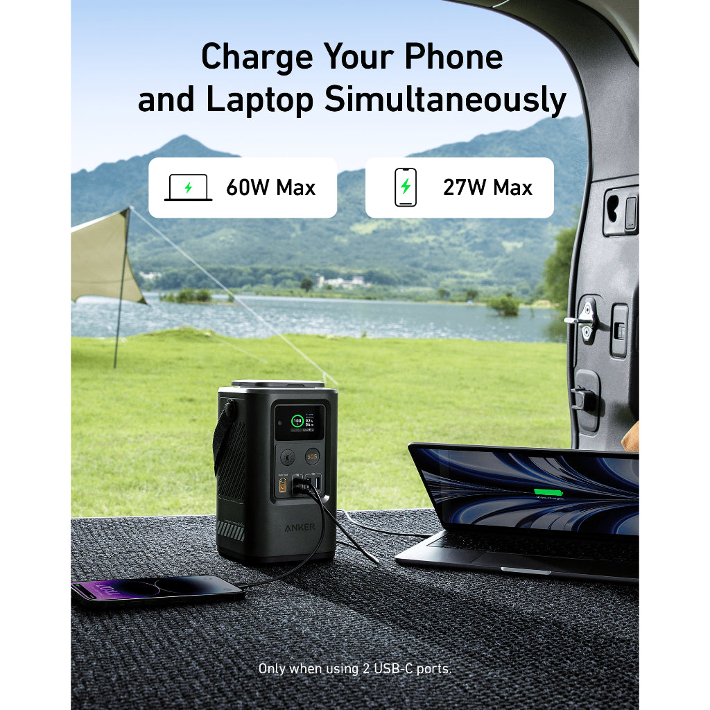 Anker 548 Power Bank 60,000mAh Portable Power Station Charger 60W 192Wh เครื่องกำเนิดไฟฟ้า กล่องสำรองไฟ แคมป์ปิ้ง