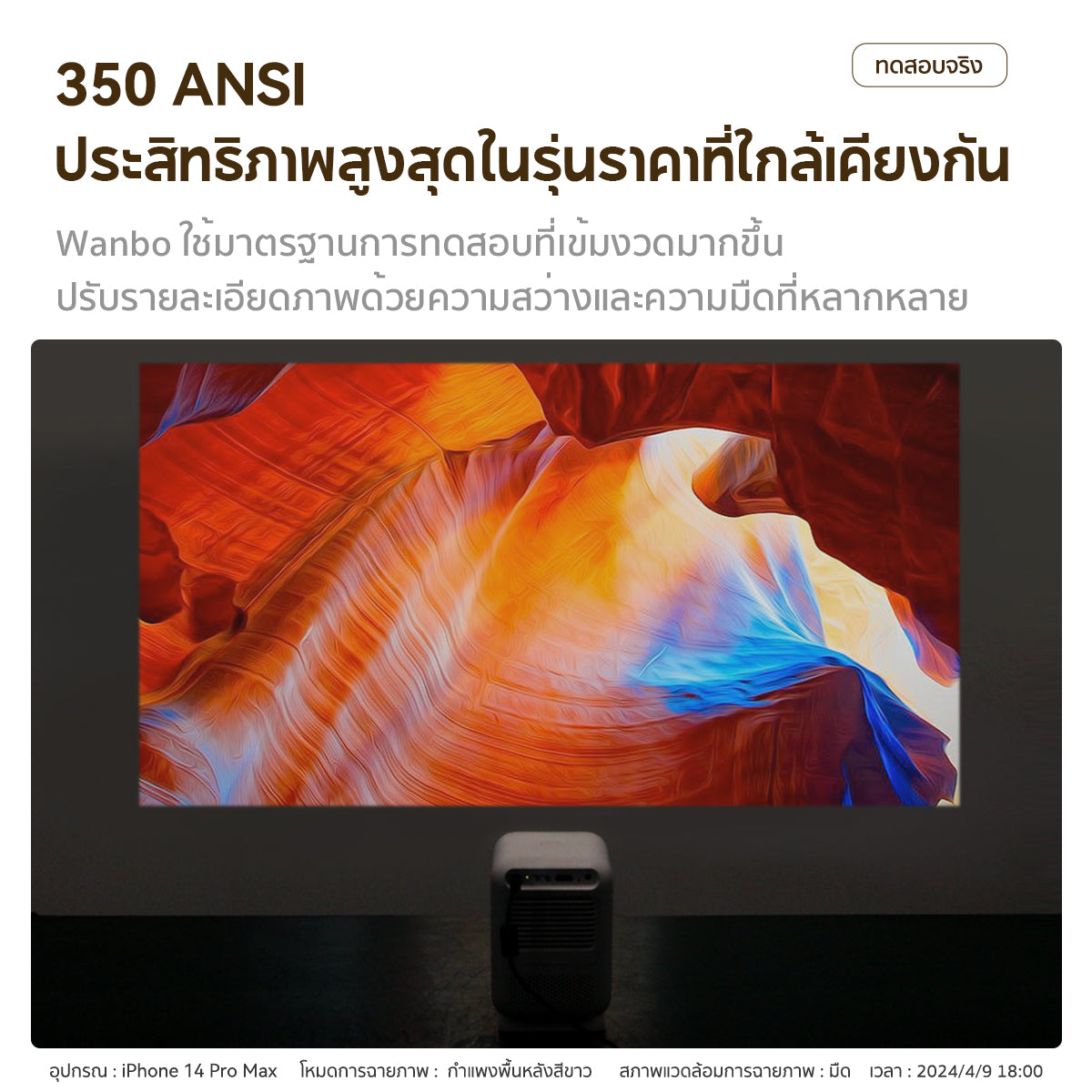Wanbo Dali 1 Projector โปรเจคเตอร์ มินิโปรเจคเตอร์ คุณภาพระดับ Android 9.0 โฟกัสอัตโนมัติ หลีกเลี่ยงสิ่งกีดขวางอั