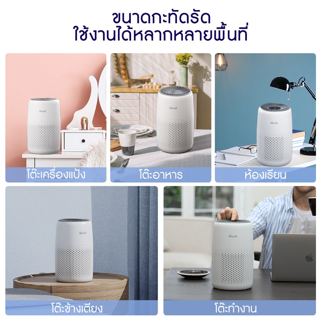 Levoit Core Mini Air Purifier เครื่องฟอกอากาศ กรองฝุ่น จอสัมผัส เครื่องฟอก สำหรับห้องขนาด 17