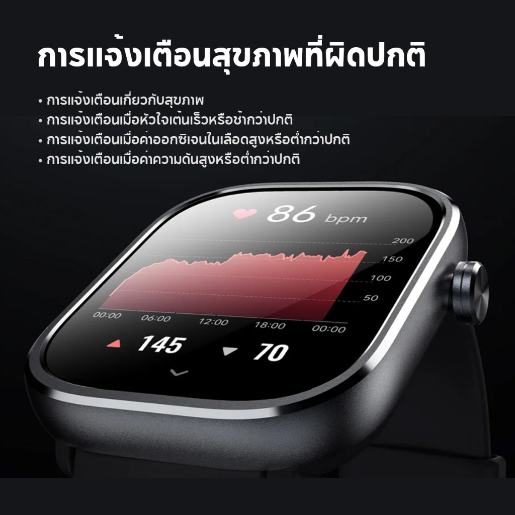 Mibro Watch C4 สมาร์ทวอทช์ โทรได้ วัสดุโลหะ กันน้ำ 2ATM ลื่นไหล 60Hz หน้าจอใหญ่ 2.01 นิ้ว -12M