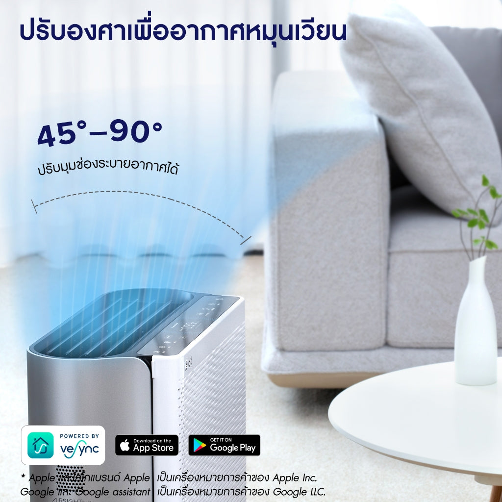 Levoit Everest Air Air Purifie กรองฝุ่น PM2.5 กรองอากาศ เครื่องฟอกอากาศ ศอัจฉริยะ แผ่กรองอากาศ HEPA 3 ขั้นตอน