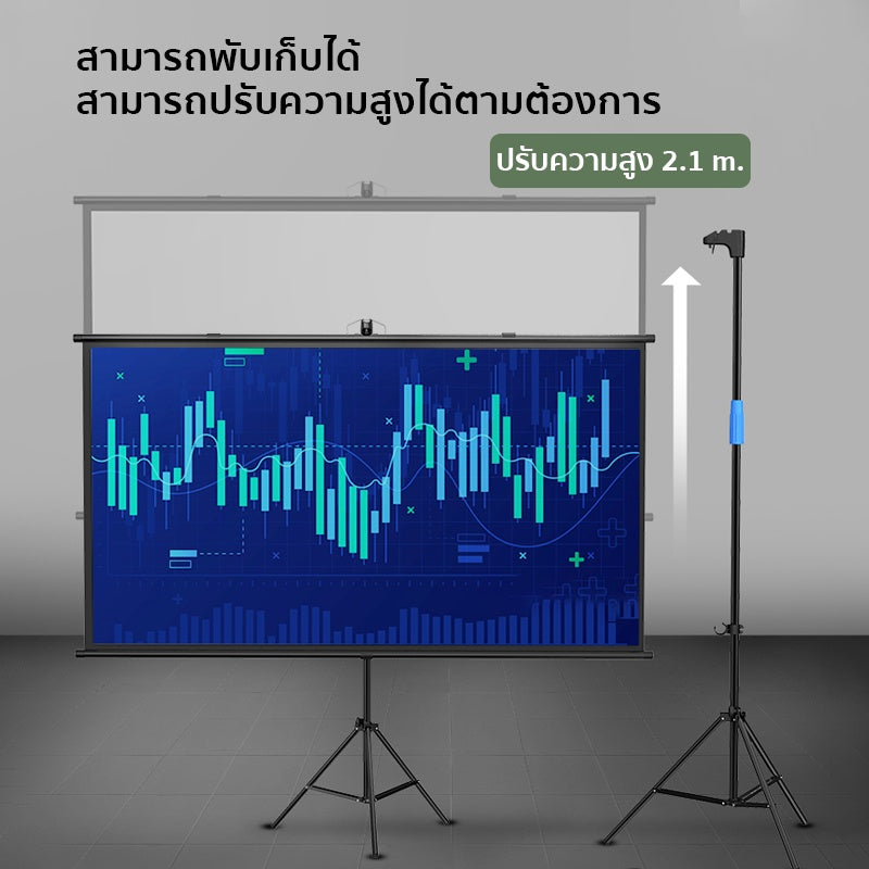 Wanbo Projector Screen จอโปรเจคเตอร์ จอรับภาพ 4K แบบตั้งพื้น แขวนผนัง