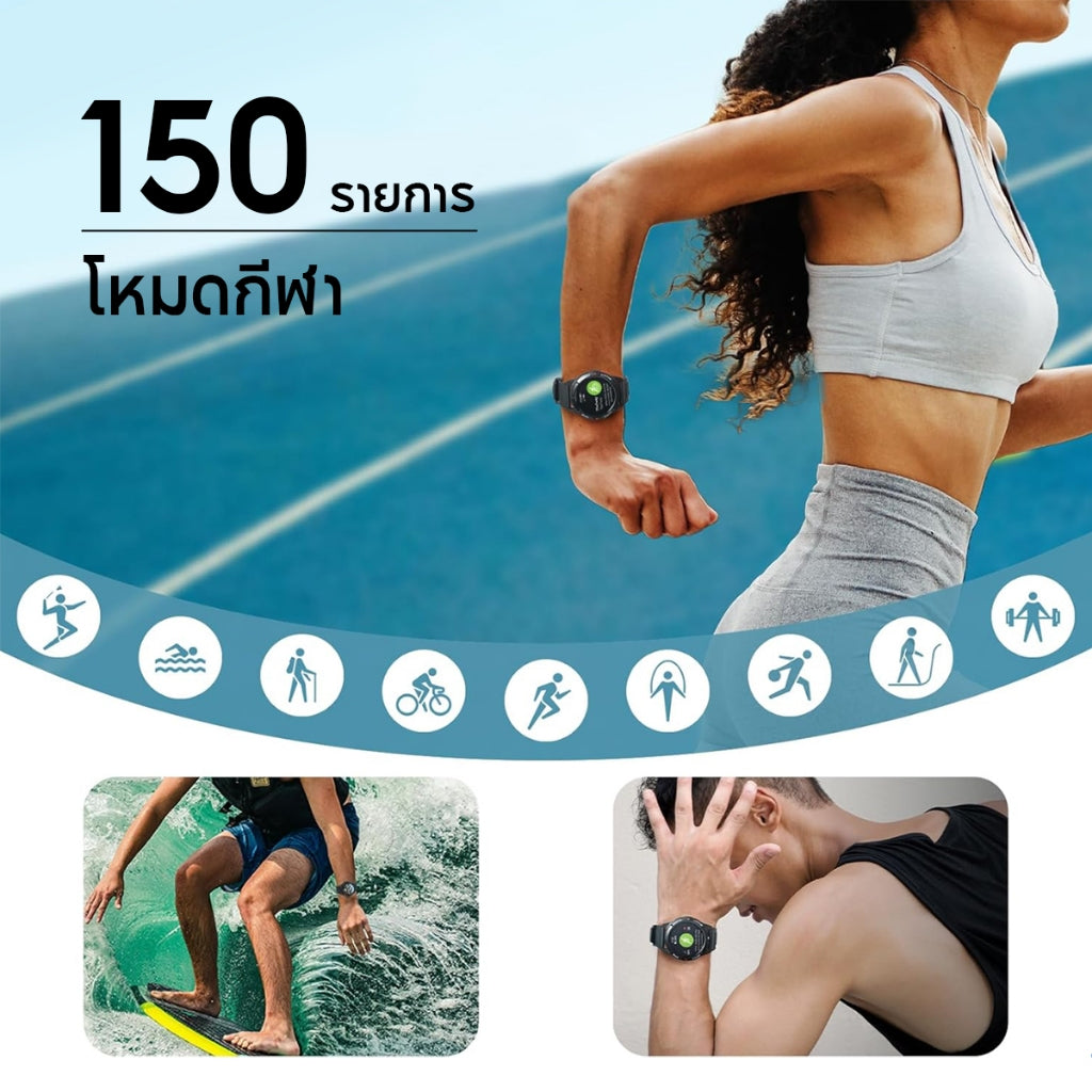 Mibro Watch GS Active สมาร์ทวอทช์ GPS ในตัว กันน้ำ 5ATM จอ AMOLED 60Hz ความสว่าง 1000Nit