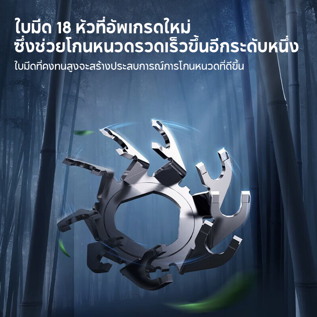 Xiaomi Mi Electric Shaver S101 ใบมีด 18 หัวด้วยส่วนครอบใบมีดตาข่ายแบบ 2 ชั้นอัพเกรดใหม่ ฟังก์ชั่นป้องกันการหยิกเครา