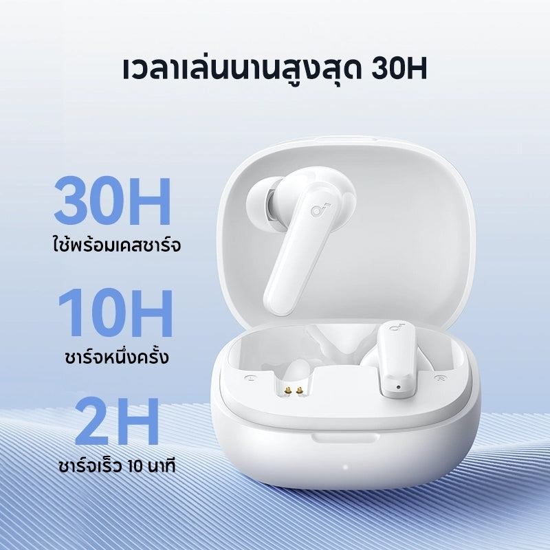 Soundcore by Anker R50i หูฟังบลูทูธ สายหูฟังไร BassUp หูฟังไร้สาย บลูทูธ 5.3 EQ และกันน้ําระดับ IPX5