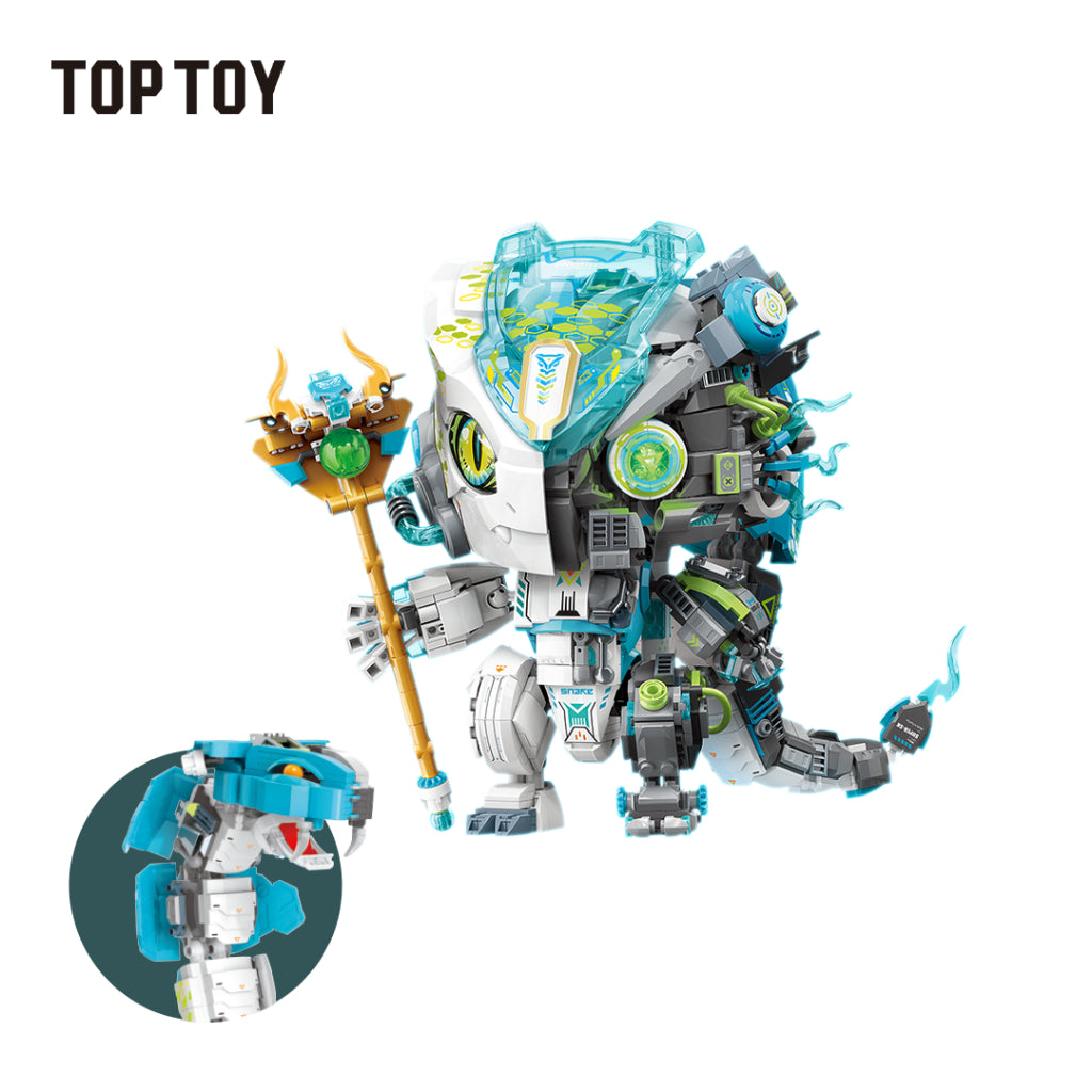 TOPTOY x Player Style Robot Creature-Cyan Serpent Building Blocks บล็อกตัวต่อ ของเล่น ของขวัญ
