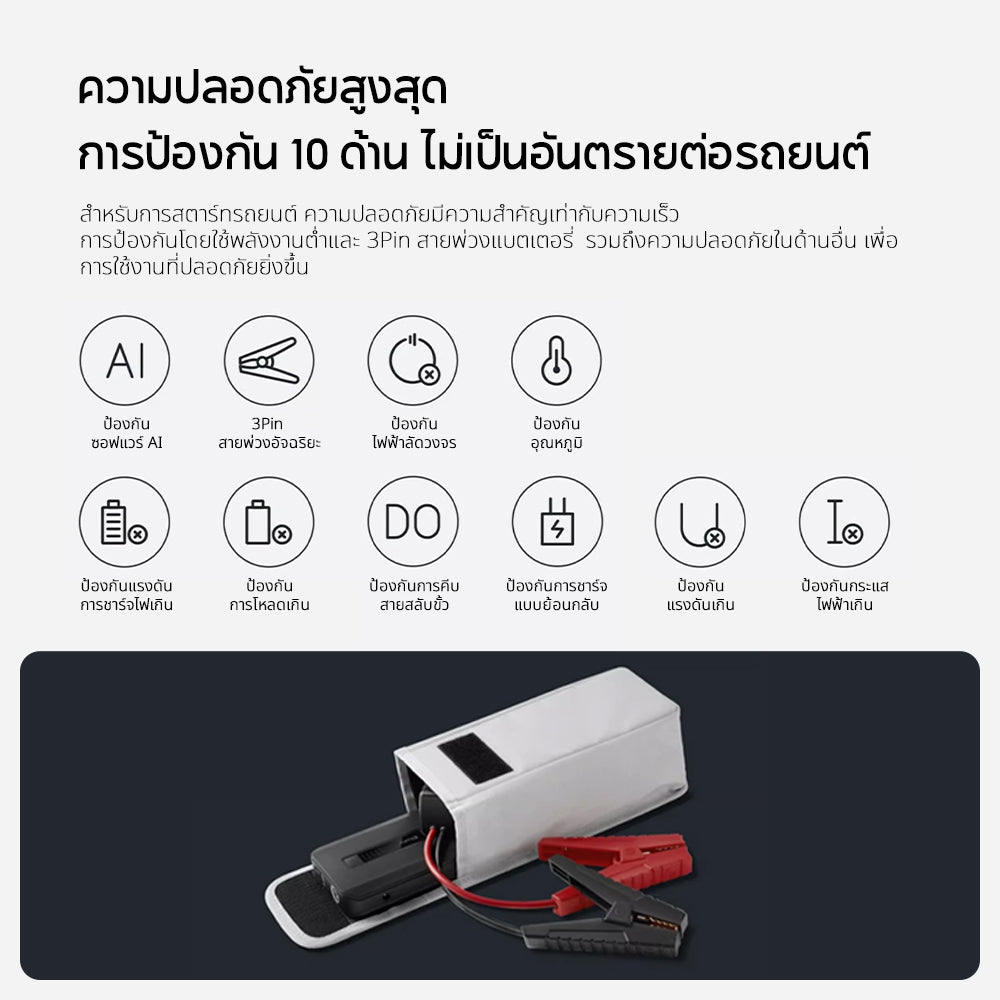 จั้มสตาร์ทรถยนต์ Portable Car Jump Starter Max PS06 / PS01