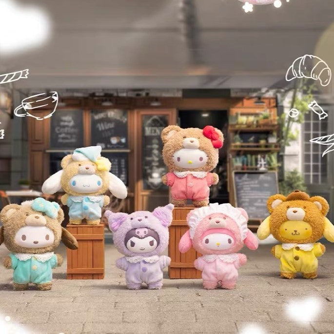 TOPTOY x Sanrio Characters Latte Baby Series Figures Blind Box ของเล่นฟิกเกอร์ ของขวัญ พวงกุญแจ