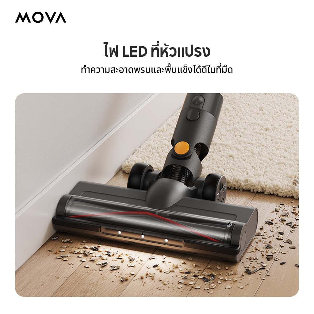 MOVA J20 Cordless Stick Vacuum เครื่องดูดฝุ่นไร้สาย | ใช้งานต่อเนื่อง 50 นาที | ไฟ LED |ระบบการกรอง 97%