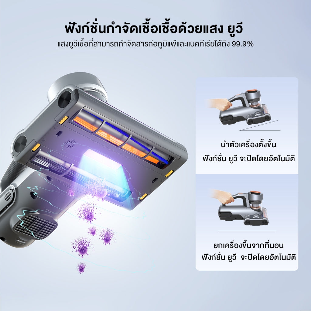 JIMMY BX7 Double Brushroll Anti-mite Vacuum Cleaner เครื่องดูดไรฝุ่น / แปรงม้วนคู่ / ออกแบบมาสำหรับบ้านที่มีสัตว์เลี้ยง