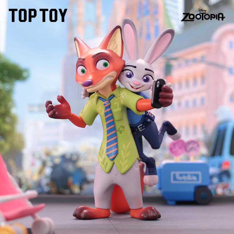 TOPTOY x Disney Zootopia Judy & Nick Story Figures Blind Box ของเล่นฟิกเกอร์ ของขวัญวันเกิด