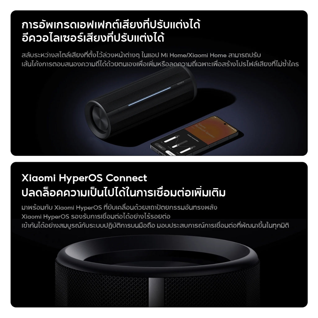 Xiaomi Bluetooth Speaker ลำโพงบลูทูธ เอาต์พุตรอบทิศทาง 360 ° IP67 กันน้ำและกันฝุ่น เอฟเฟกต์ RGB สีสันสดใส