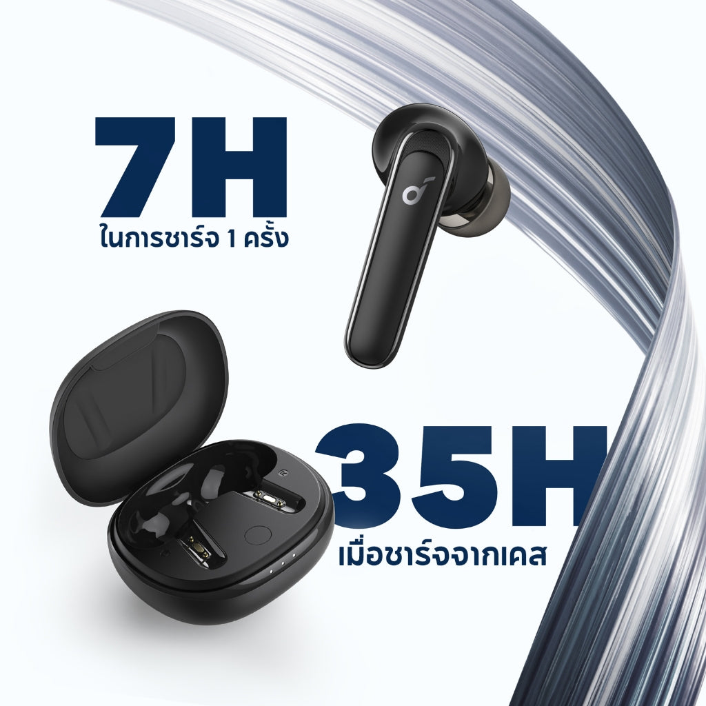Soundcore by Anker Life P3 Wireless Bluetooth Earphone หูฟังบลูทูธ Noise Cancelling Earbuds,Bass Up, Game Mode 35H A3939