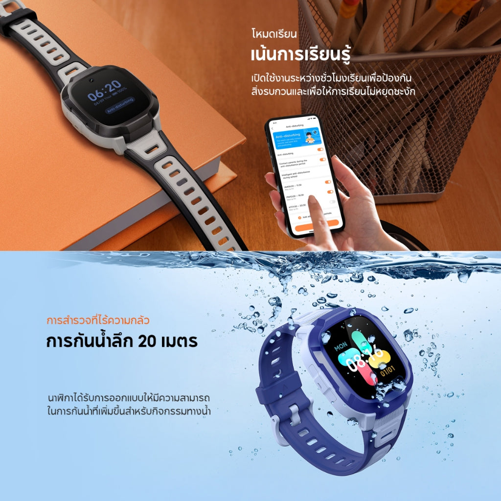 Mibro Watch Phone P6 นาฬิกาโทรศัพท์ เด็ก วิดีโอคอล ถ่ายรูป โทร GPS 4G watch นาฬิกากันเด็กหาย ติดตาม ประกัน1ปี