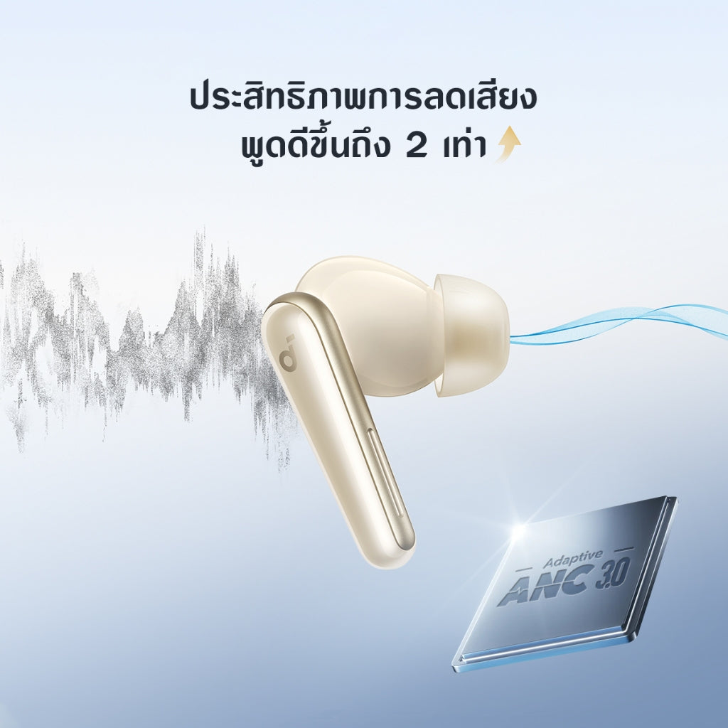 Soundcore by Anker Liberty 5 ANC หูฟังไร้สาย Bluetooth 5.4 Earbuds Adaptive Noise Cancellation 3.0 ใช้ได้นานถึง 48H
