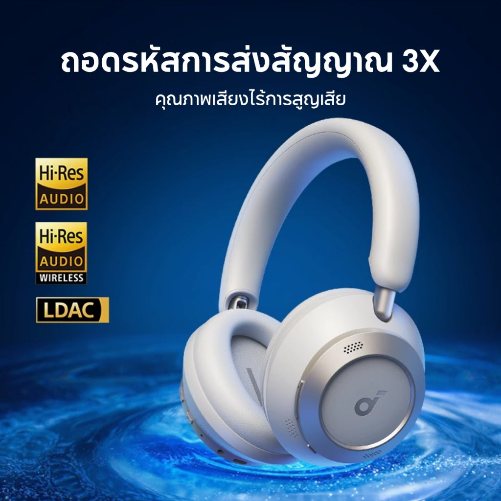 Soundcore Space One Pro Foldable Over-Ear Headphones หูฟังบลูทูธไร้สาย หูฟังตัดเสียงรบกวน หูฟังไร้สาย Adaptive ANC A3062