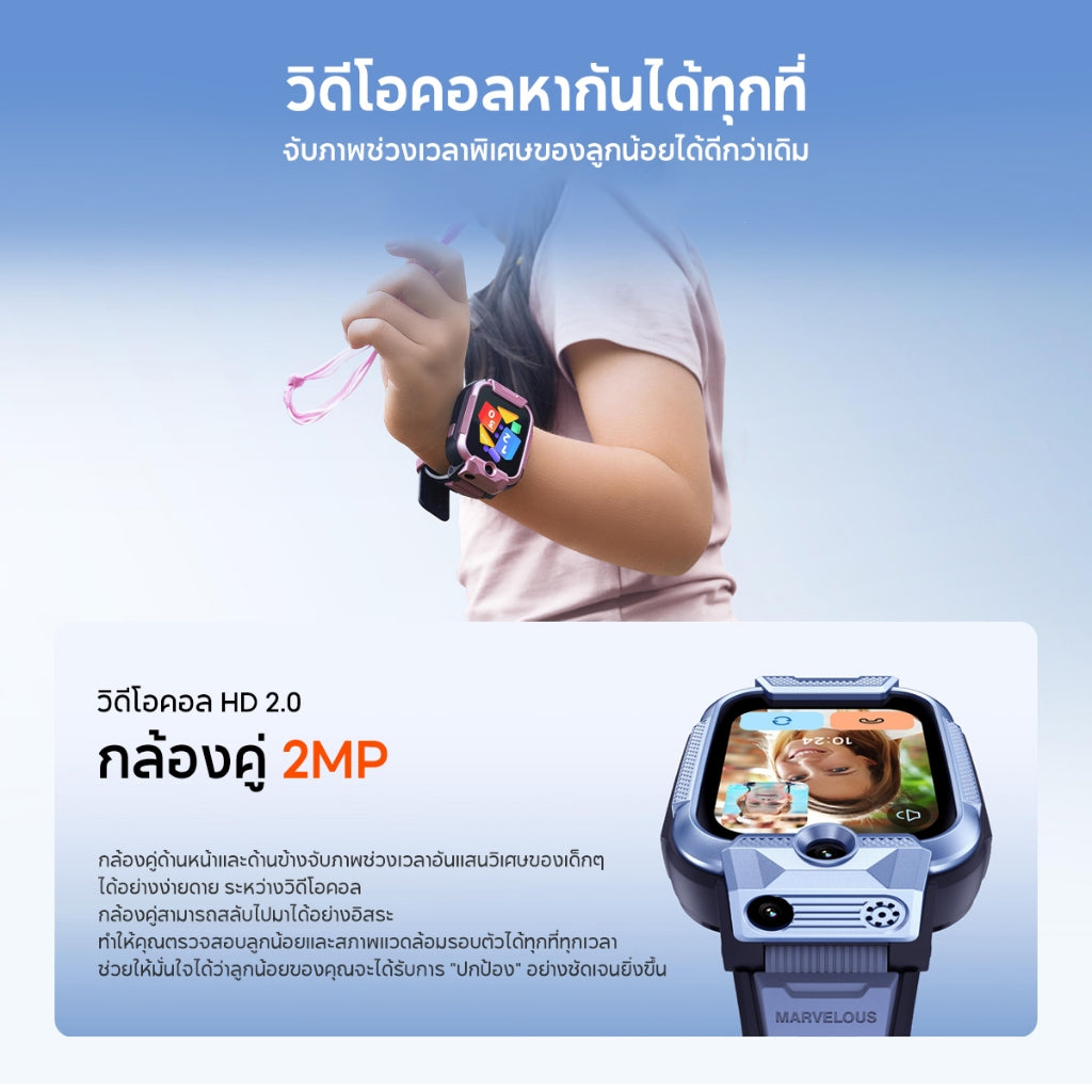 Mibro Kids smart watch Phone Z5 นาฬิกาโทรศัพท์ เด็ก วิดีโอคอล ถ่ายรูป โทร GPS 4G watch นาฬิกากันเด็กหาย ประกัน1ปี