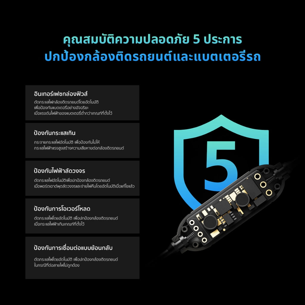 DDPAI OBD Intelligent Hardwire Kit 24H Parking Monitoring (Type-C) สายต่อตรงเพื่อบันทึกตอนจอด รองรับรุ่น N1 Dual/ N3 Pro
