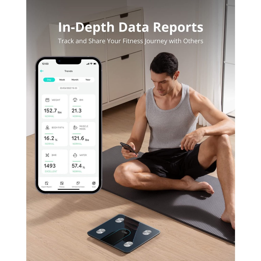 Anker Eufy Smart Scale P2 เครื่องชั่งน้ำหนัก วัดค่าสุขภาพ 15 รายการ ฟังก์ชั่นโมเดล 3D ซิงค์ข้อมูล App T9148