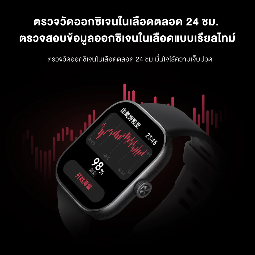 Xiaomi Redmi Watch 4 ตรวจวัดอัตราการเต้นหัวใจทั้งวัน หน้าจอ AMOLED 1.97" การใช้งานได้นาน 20 วัน