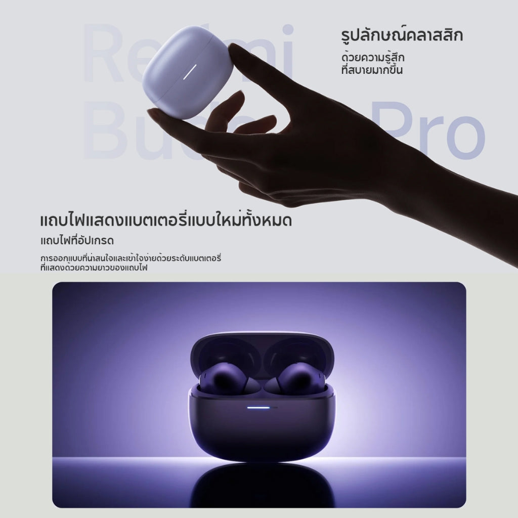 Xiaomi Redmi Buds 6 Pro Wireless Bluetooth Earphone หูฟังบลูทูธไร้สาย ระบบเสียงพื้นที่อิสระ ลดเสียงรบกวนได้ลึก