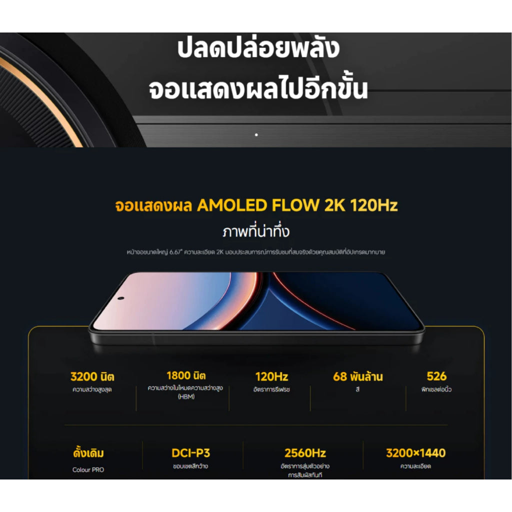 POCO F7 Ultra 5G 12+512/16+512 ชิปเซ็ตเรือธง Snapdragon® 8 Elite|ชิปเซ็ต VisionBoost D7|กล้อง 3 ตัว คมชัด 50MP