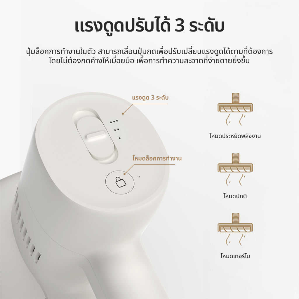 Dreame V10S Cordless Stick Vacuum เครื่องดูดฝุ่นไร้สาย เทคโนโลยีจับฝุ่นด้วยแสงสีเขียว พลังดูดสูง 20,000Pa