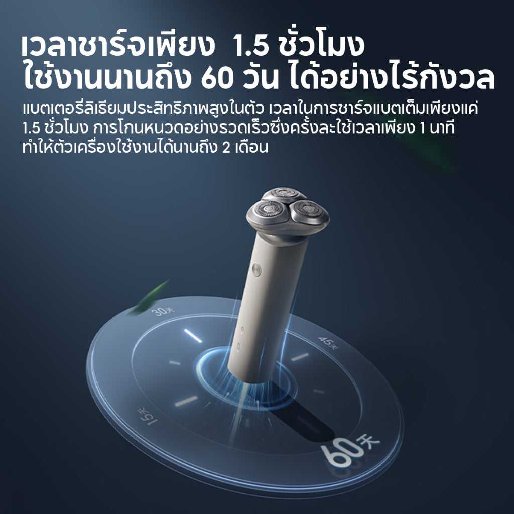 Xiaomi Mi Electric Shaver S101 ใบมีด 18 หัวด้วยส่วนครอบใบมีดตาข่ายแบบ 2 ชั้นอัพเกรดใหม่ ฟังก์ชั่นป้องกันการหยิกเครา