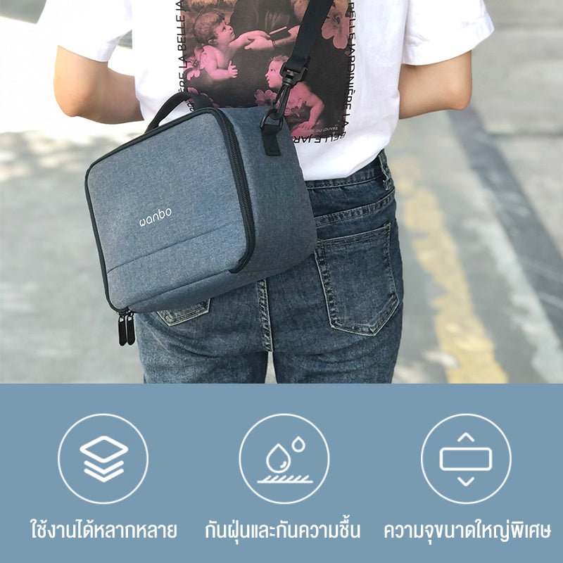 Wanbo Projector Storage Bag ถุงเก็บโปรเจคเตอร์ กระเป๋าเก็บของ T2 max T2R Max Dali1 Davinci กระเป๋าเก็บโปรเจคเตอร์แบบพกพา