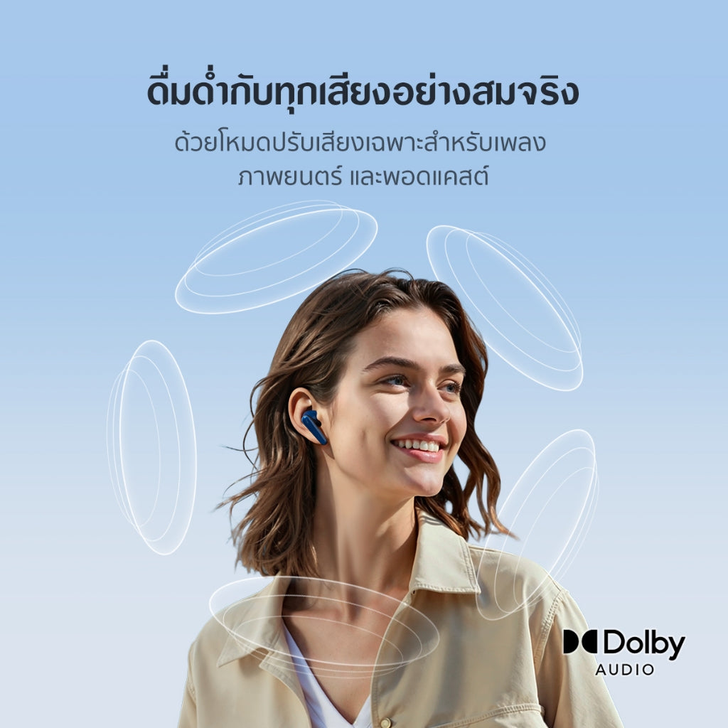 Soundcore by Anker Liberty 5 ANC หูฟังไร้สาย Bluetooth 5.4 Earbuds Adaptive Noise Cancellation 3.0 ใช้ได้นานถึง 48H