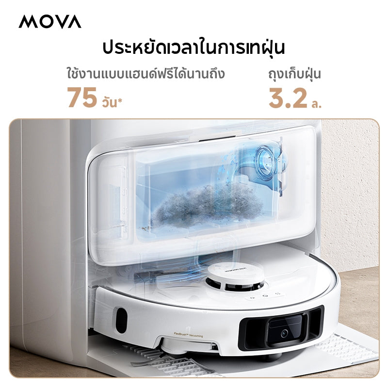 MOVA P50 Ultra / E30 Ultra Robot Vacuum Mop หุ่นยนต์ดูดฝุ่นและล้างพื้น ดูดแรง ทำความสะอาดอัตโนมัติ
