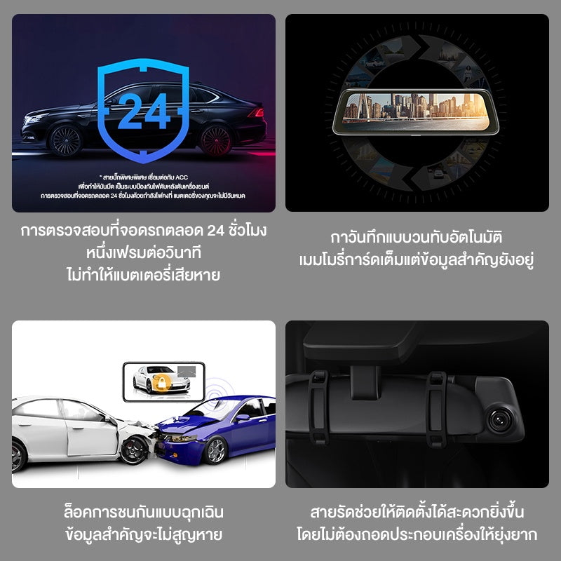 DDPAI Mola E3 1440P 2K Front and Rear Dash cam Car camera กล้องติดรถยนต์ กล้องมองหลัง 2 กล้องหน้าหลัง กล้องหลังติดรถยนต์