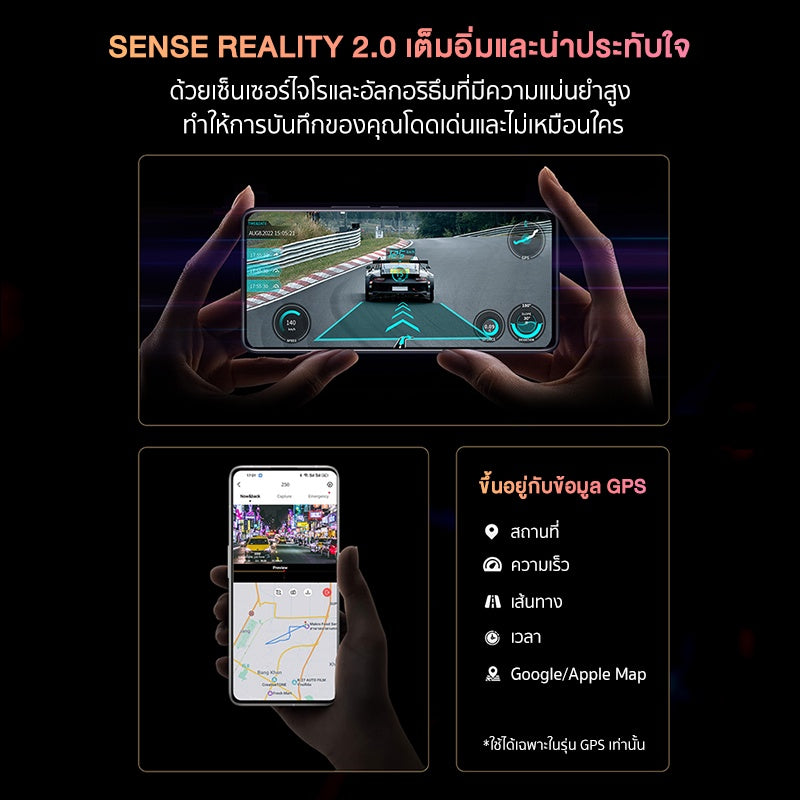 DDPAI Z50 GPS Dual 4K Front and Rear Dash Cam 2160P Full HD กล้องติดรถยนต์ เทคโนโลยี ADAS