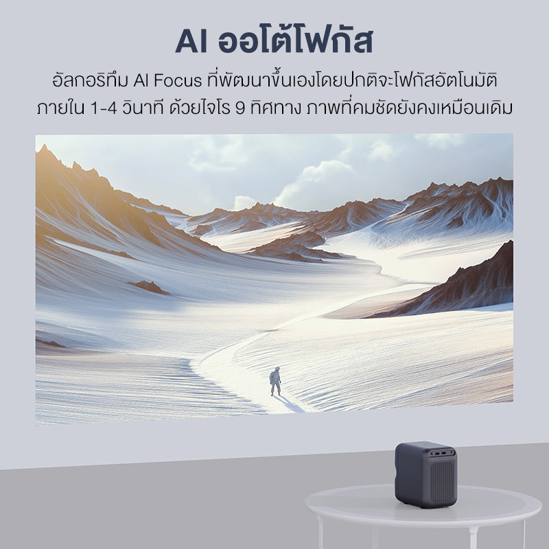 Wanbo TT Projector 4K HD โปรเจคเตอร์ โปรเจคเตอร์พกพา โฟกัสอัตโนมัติ ลิขสิทธิ์แท้จาก NETFLIX 360° Dolby Sound Effect