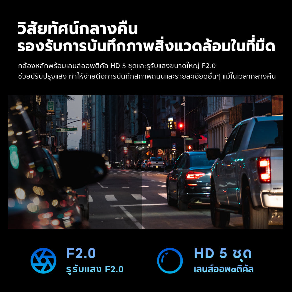 DDPAI MINI Pro Dash Cam 1296P HD กล้องติดรถยนต์ เมนูภาษาไทย รับประกันศูนย์ไทย 1ปี wifi กล้องติดรถยนต์อัจฉริยะ