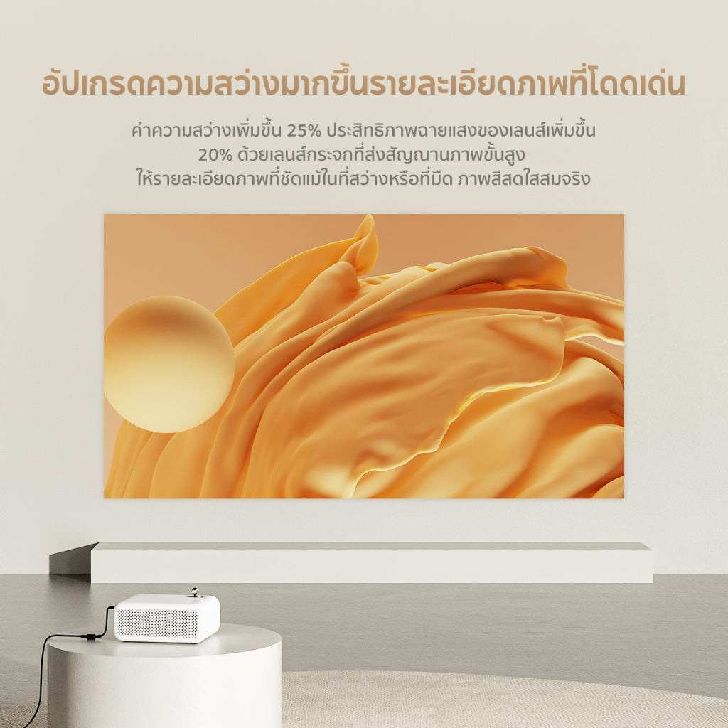 Wanbo Mini Projector White โปรเจคเตอร์ 250ANSI เครื่องฉายโปรเจคเตอ มินิโปเจคเตอร์ มินิโปรเจคเตอร์