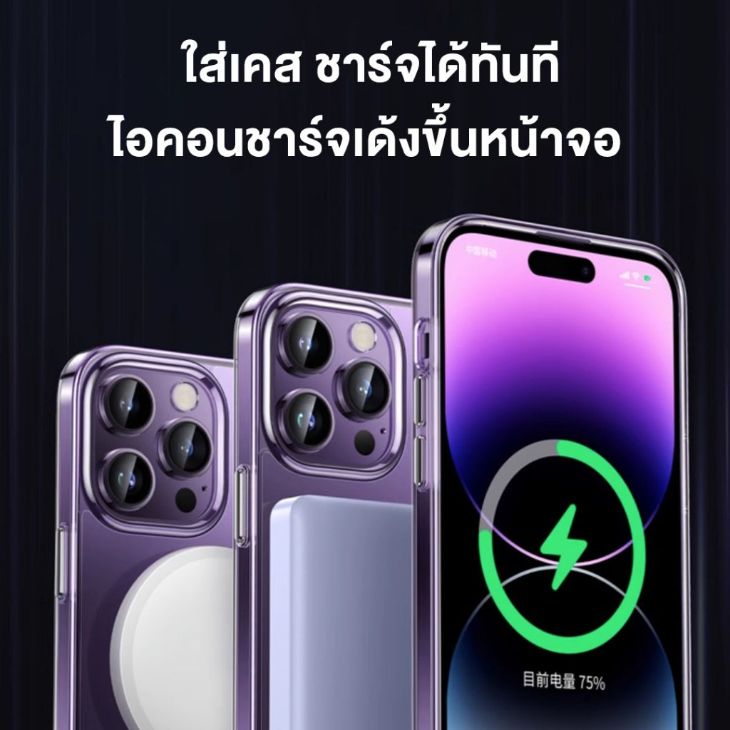 Anker Magnetic Case เคสแม่เหล็ก iPhone พลังดูด 15N เคสใสกันกระแทกสุดแกร่ง สำหรับ iPhone 15 14 Pro ไม่เหลืองง่าย A90A5