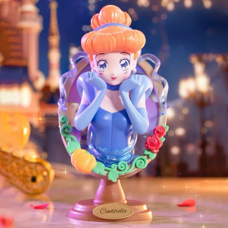 TOPTOY x Disney Princess Mirror Secret Message Series Blind Box Collection ของเล่นฟิกเกอร์ ของขวัญ